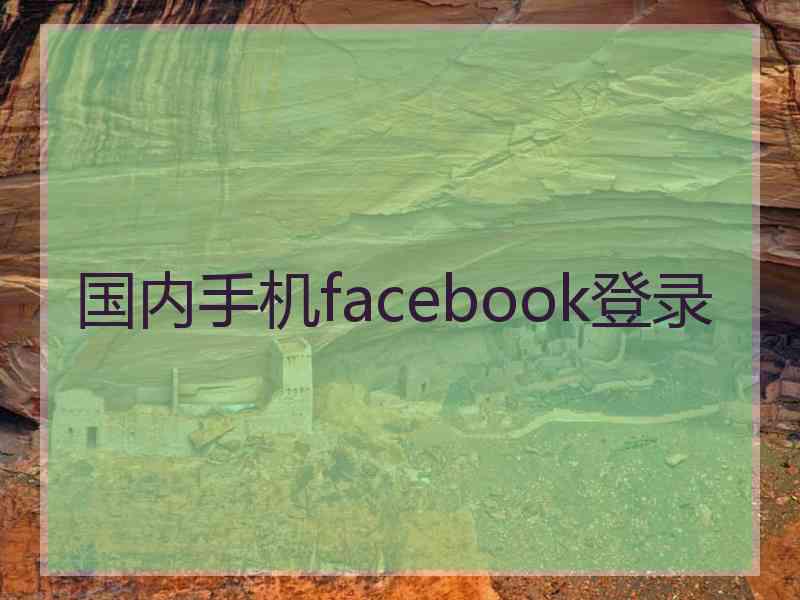 国内手机facebook登录